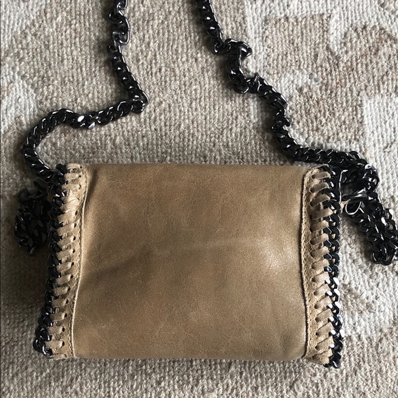 Borse In Pelle Italian Leather Crossbody Clutch, Tan - Picture 2 of 7